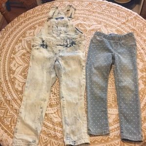 NWOT Boyfriend skinny overalls & skinny jegging